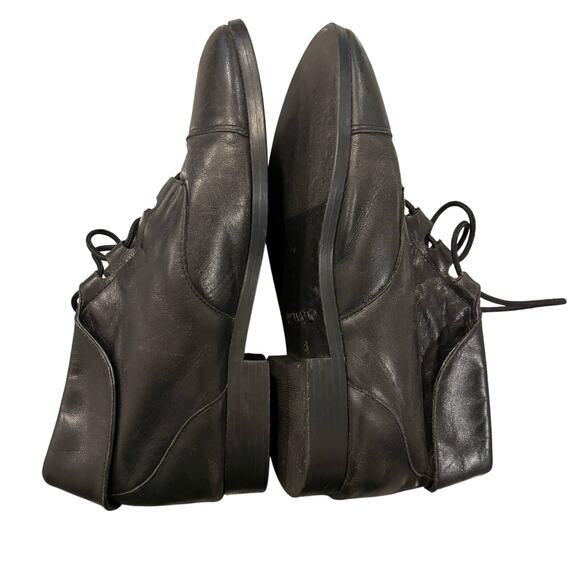Y2K Vintage Prima Royale Black Leather Lace-Up Ankle Boots, size 8 - Picture 4 of 7